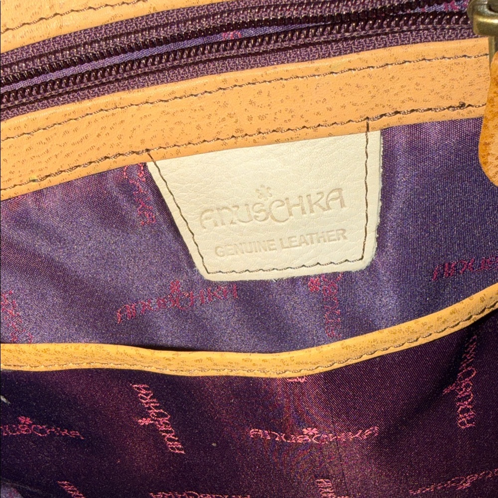 Anuschka Green Hand-Painted Hummingbird Shoulder Bag - Picture 5 of 7
